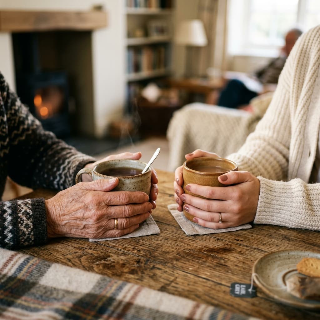 Sharing a cup of tea